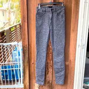 Mother leopard print gray wash jeans size 26